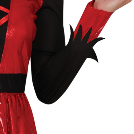 Vestito di Halloween Nero Rosso Donna Diavolo