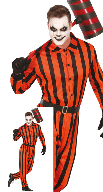 Tuta di Halloween da uomo Arlecchino Prigioniero