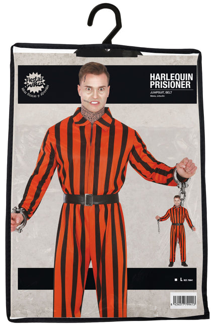 Tuta di Halloween da uomo Arlecchino Prigioniero