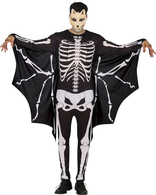 Costume di Halloween da uomo con scheletro di pipistrello
