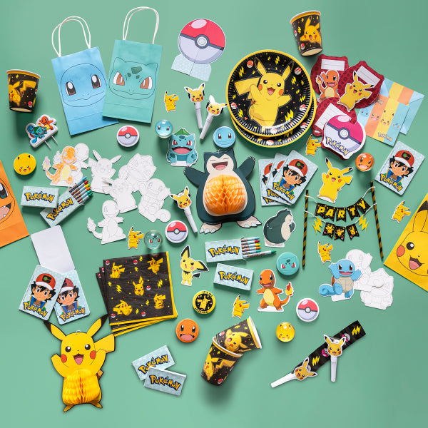 Set di decorazioni Pokemon colorate 17,cm 7 pezzi