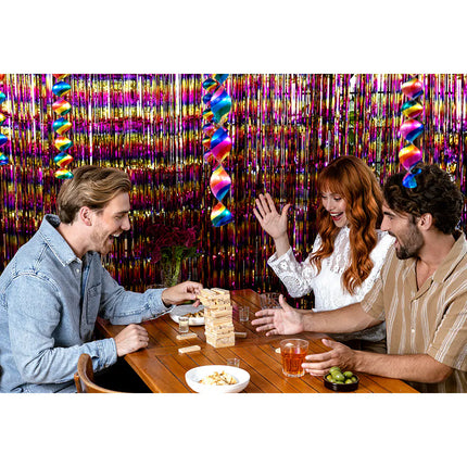 Set per gioco alcolico "Drinking Tower" (4 bicchierini da shot, 54 blocchetti di legno)