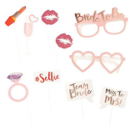 Set di 10 accessori fotografici per la futura sposa