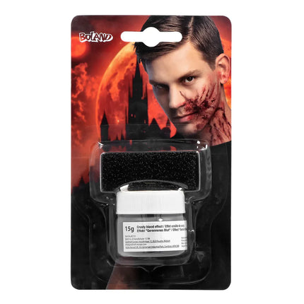 Kit per il trucco Crusty blood (sangue finto coagulato e spugna)