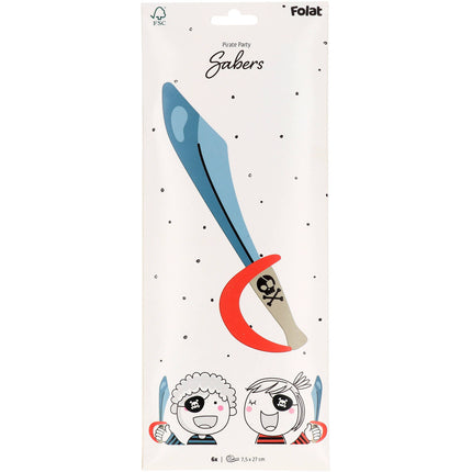 Spada finta pirata 27 cm 6 pezzi