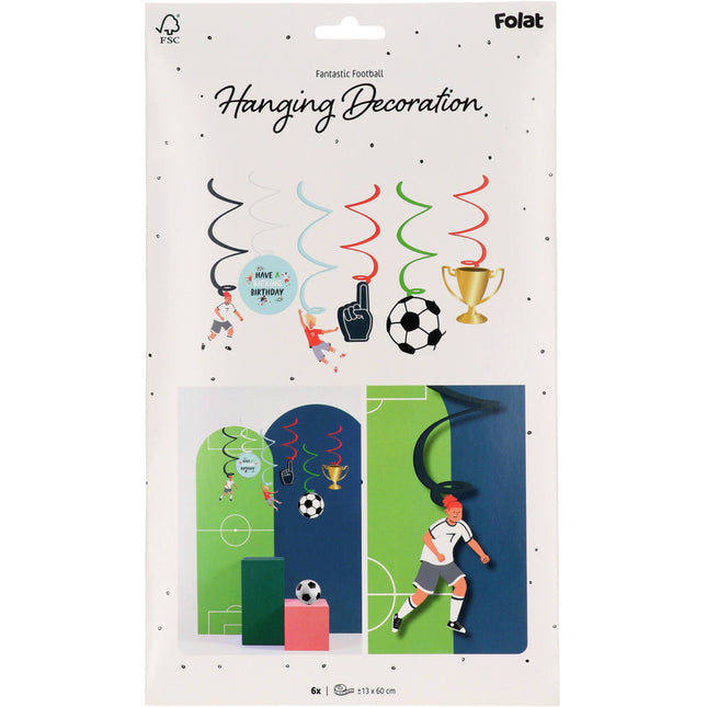 Decorazione calcio da appendere 6 pezzi