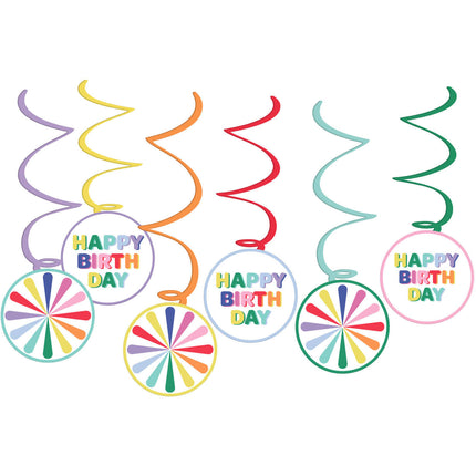 Decorazione colorata da appendere 6 pezzi