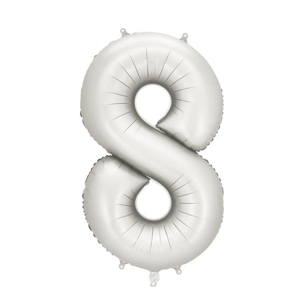 8 Jaar Cijfer Ballon Leeg 86cm van Partydeco koop je bij Partywinkel