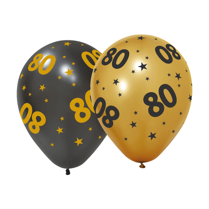 80 Jaar Ballonnen 31cm 6st van WeFiesta koop je bij Partywinkel