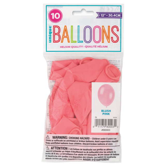 12" Palloncini in lattice Premium, 10ct - Rosa pallido