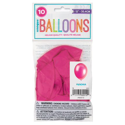 12" Palloncini in lattice Premium, 10ct - Fucsia