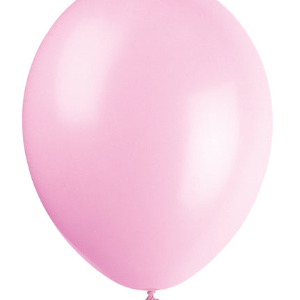 Palloncini rosa chiaro in lattice lucido 30cm 10pz