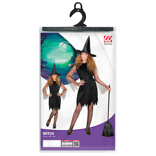Costume da strega ragazza nera