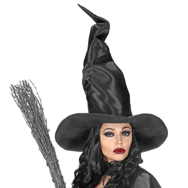 Cappello da strega nera pieghevole