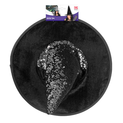 Cappello da strega nero argento