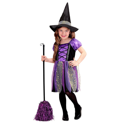 Costume da strega Nero Viola Ragazza