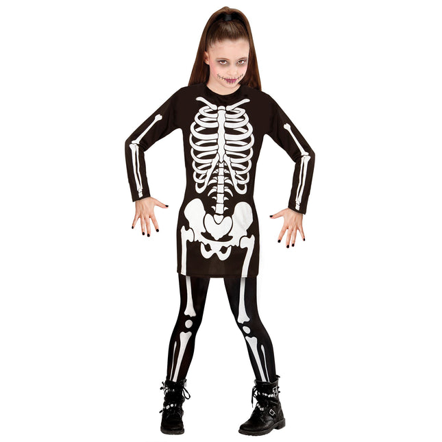Tuta di Halloween Ragazza Scheletro