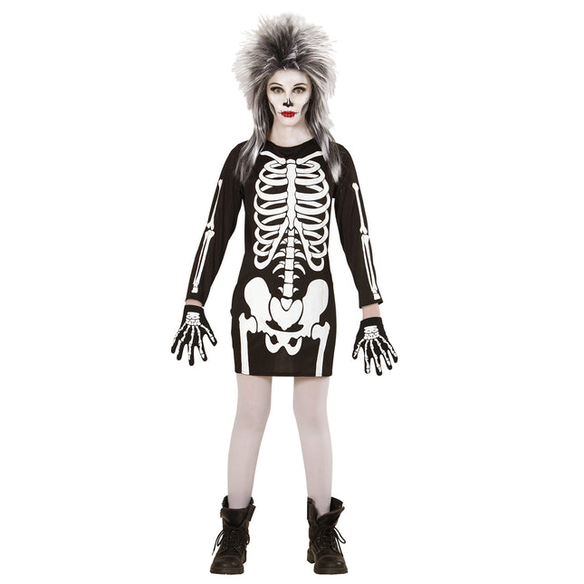 Tuta di Halloween Ragazza Scheletro