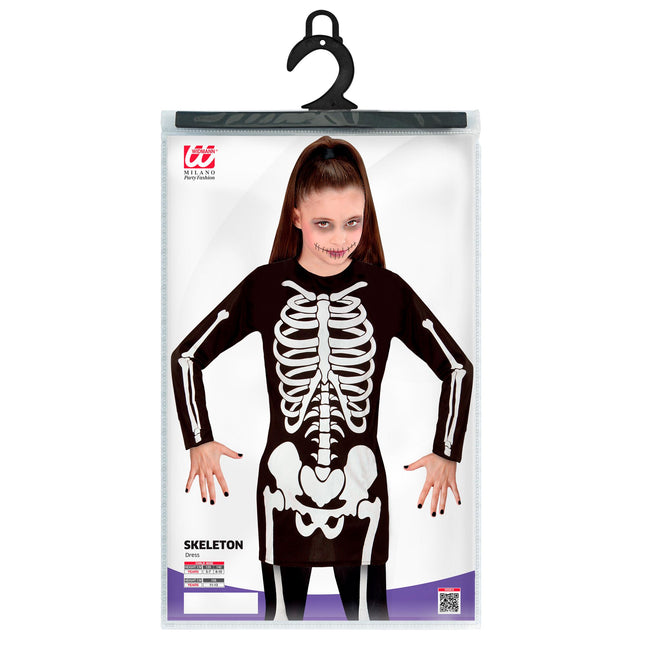 Tuta di Halloween Ragazza Scheletro
