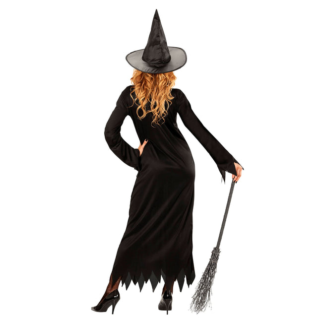 Abito Halloween Nero Donna Strega 2 pezzi