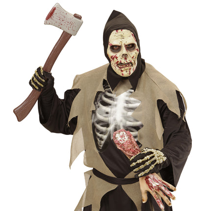 Maschera Halloween Scheletro Sangue
