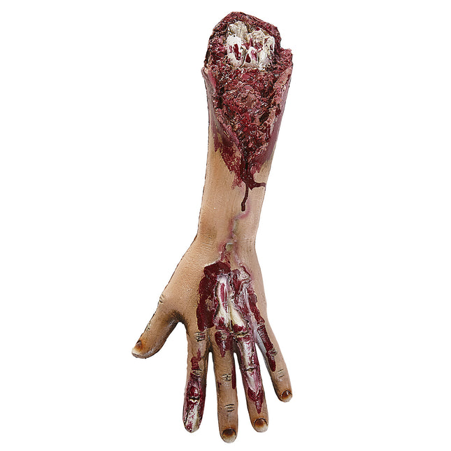 Braccio finto di Halloween con sangue