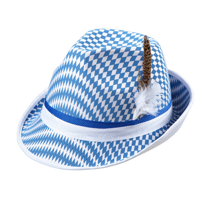 Cappello Oktoberfest Tirolese Blu Bianco