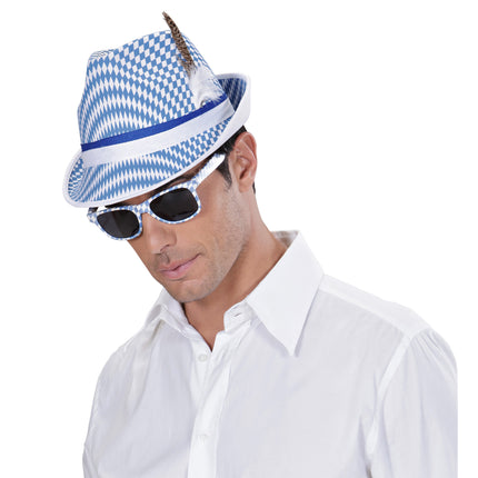 Cappello Oktoberfest Tirolese Blu Bianco