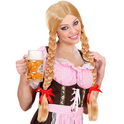 Parrucca Oktoberfest Trecce Bionde