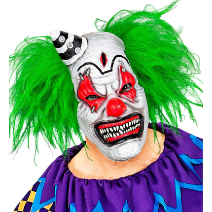 Maschera di Halloween Clown assassino con capelli