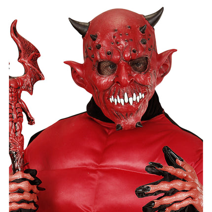 Maschera di Halloween Diavolo con corno
