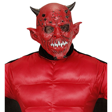 Maschera di Halloween Diavolo con corno