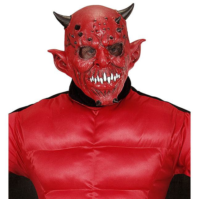 Maschera di Halloween Diavolo con corno