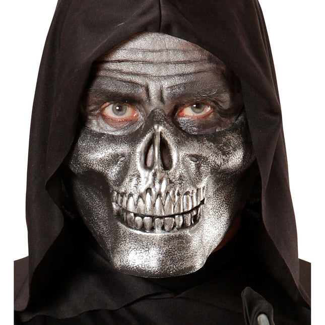 Boccaglio di Halloween Teschio d'argento