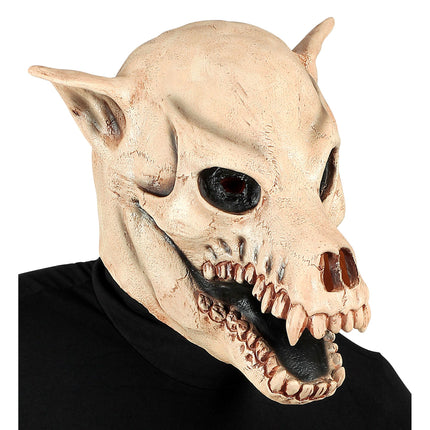 Maschera di Halloween cane bianco