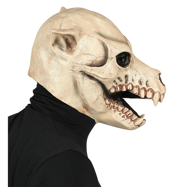 Maschera di Halloween cane bianco