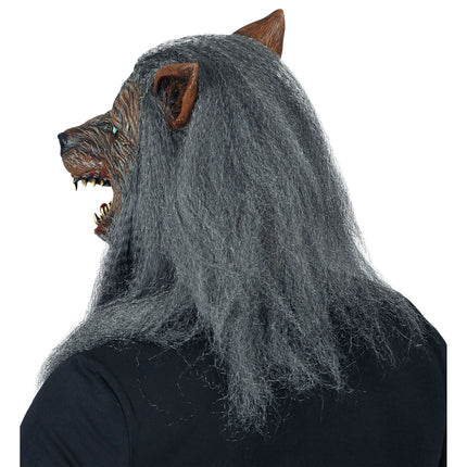 Maschera di Halloween da lupo mannaro con vello