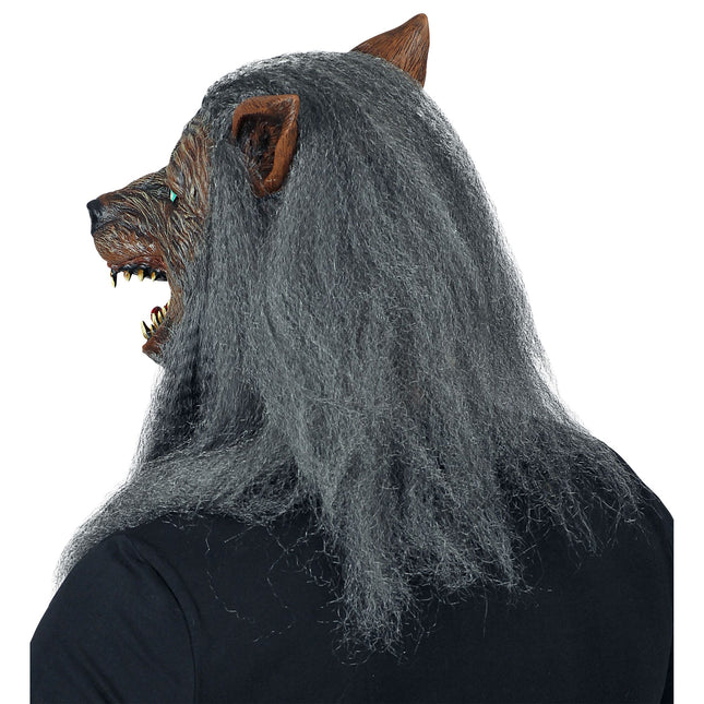 Maschera di Halloween da lupo mannaro con vello