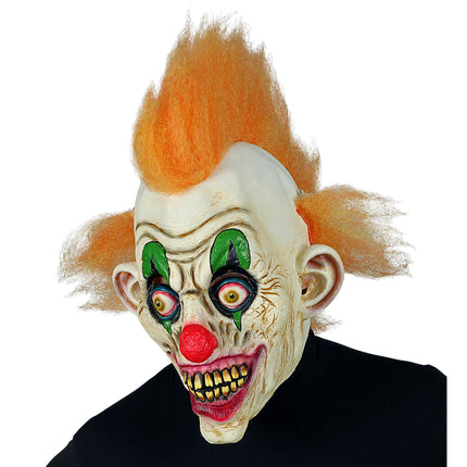 Maschera Halloween Clown del Circo con capelli