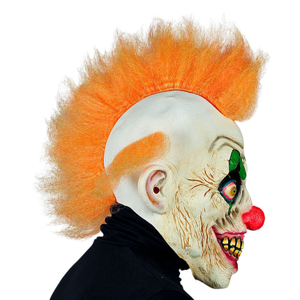 Maschera Halloween Clown del Circo con capelli