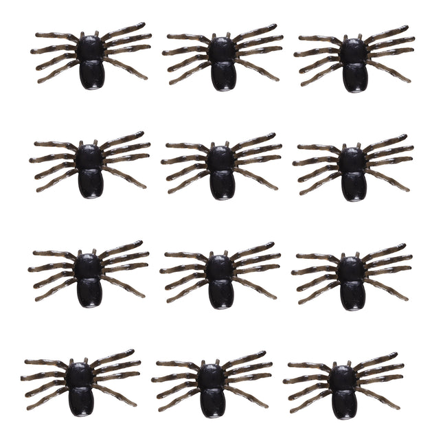 Ragno finto nero 12 pezzi