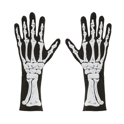 Guanti di Halloween Scheletro 35 cm