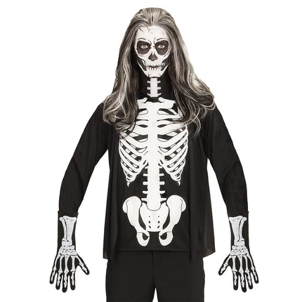 Guanti di Halloween Scheletro 35 cm