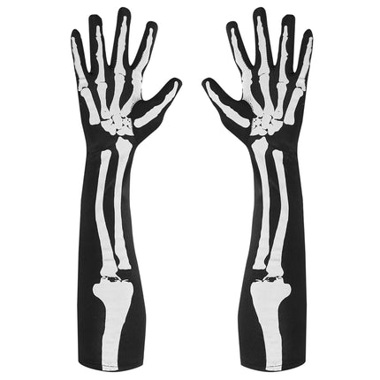 Guanti di Halloween Scheletro 50 cm