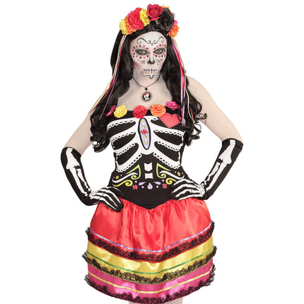 Guanti di Halloween Scheletro 50 cm