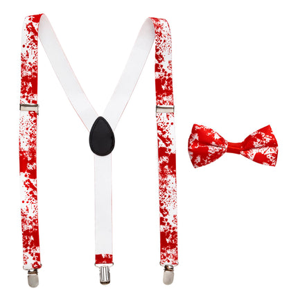 Set di accessori per Halloween con bretelle e fiocco 2 pezzi