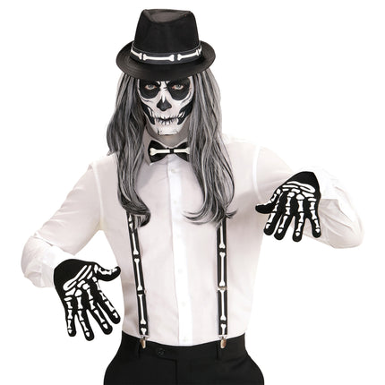 Set di accessori per Halloween Scheletro 4 pezzi