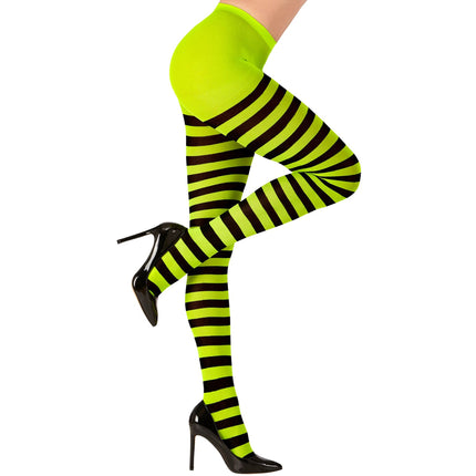 Collant di Halloween nero verde a righe