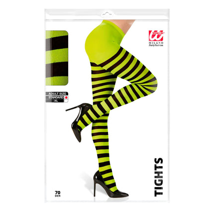 Collant di Halloween nero verde a righe