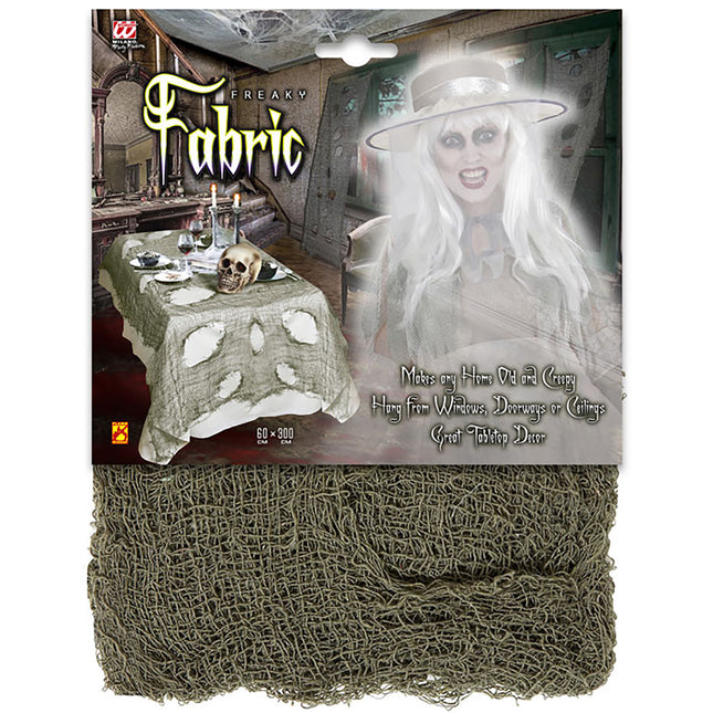 Tovaglia di Halloween verde strappata 3m